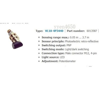 VL18-4P3440   Photoelectric Sensor Switch DEMO Unit 6013587 VL184P344 *la