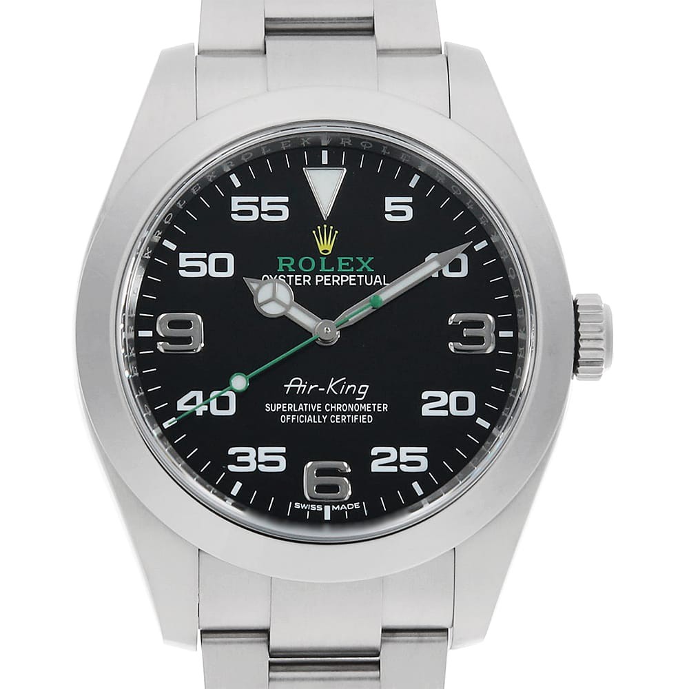 ROLEX Air king 116900 black Random Number second hand mens