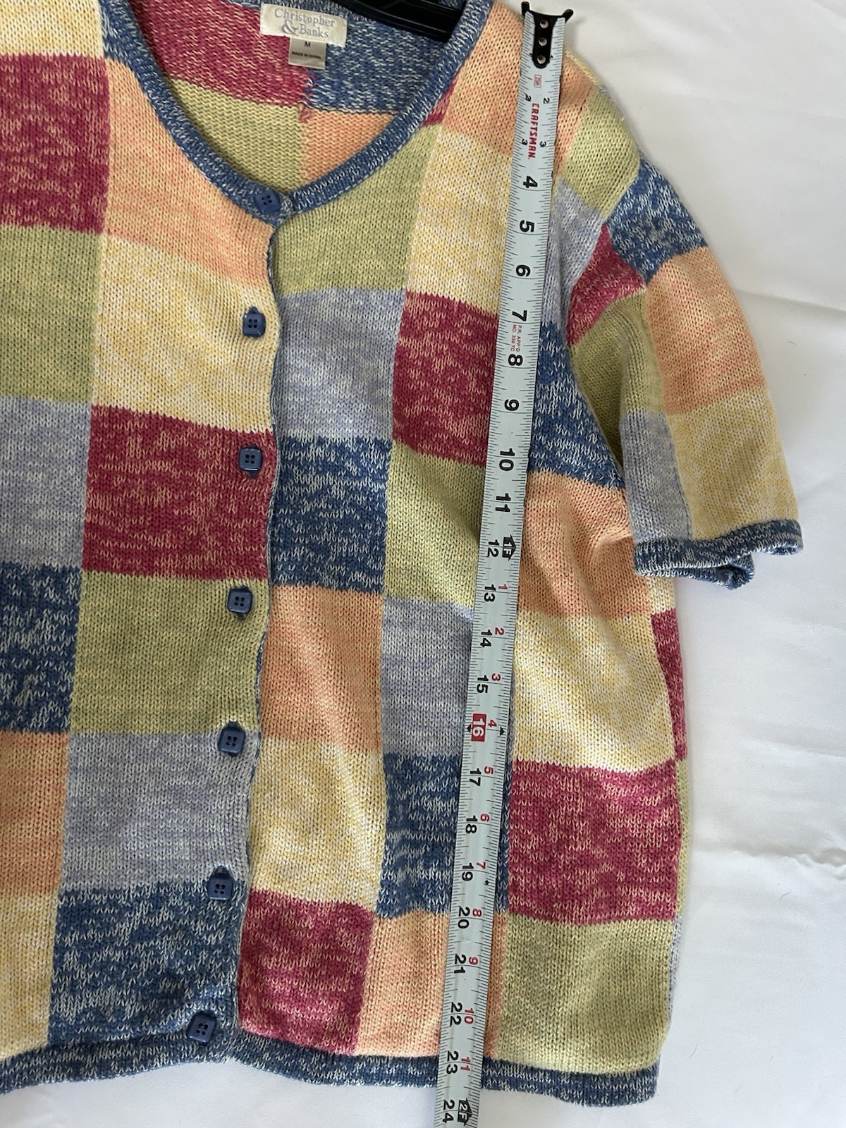 Christopher & Banks Size Medium Patchwork Sweater… - image 8