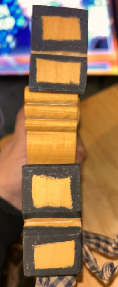 复古手工奶牛 3-D 木制 3 件拼图 9 英寸 x 6.25 英寸 x 1.5 英寸原始民间艺术 — 第 3/4 张图片