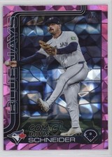 2025 Topps Series 1 Pink Diamante Foil Davis Schneider #342 0o2b
