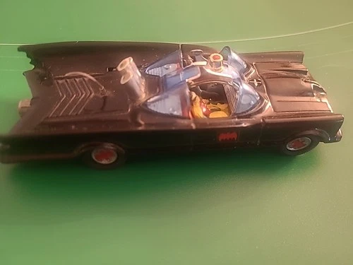 Corgi Toys Batmobile w/ Batman/Robin Figure Diecast Gr Britain 60s #267 no hitch