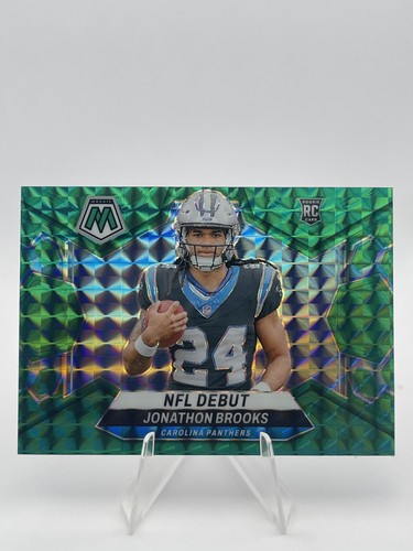2024 Panini Mosaic - NFL Debut Jonathon Brooks #276 Green Mosaic Prizm (RC)