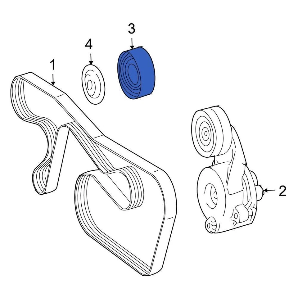 For Mercedes-Benz E350 11-13 Mercedes-Benz Accessory Drive Belt Idler Pulley - Изображение 3 из 4