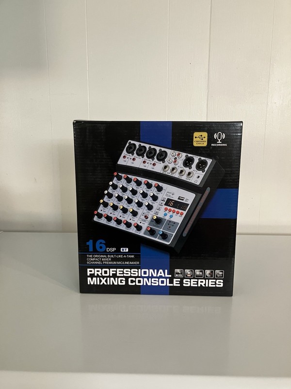 Bomge 6 Channel Audio Sound Mixer Professional Digital Dj Mixing Con New in Box