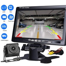 7'' TFT Monitor Car Rear View Camera Kit LCD Screen Plug  Play Night Vision Rev