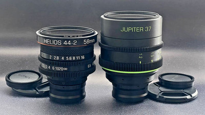 Cine Mod Helios 44-2 58mm & Jupiter-37A 135mm Set Sony E Anamorphic Flare Boke