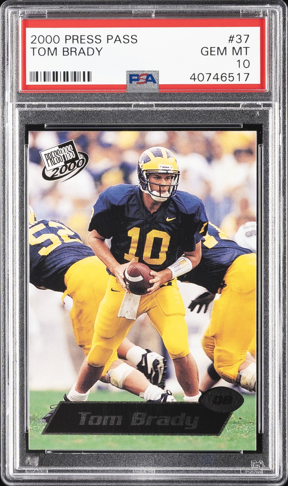 Tom Brady Press Pass #37 Base