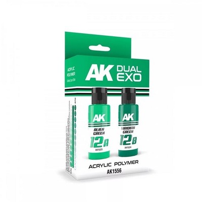 AK Interactive AK1556 - Alien Green & Viridian Green Dual Exo Set 12 - Neu