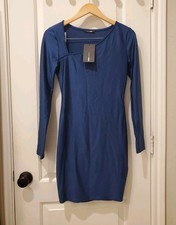 Fashion Nova Womens Navy Mini Dress Longsleeve Size Large NWT