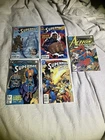 Lot of 5 Vintage DC Comics Superman Comic Books Boarded