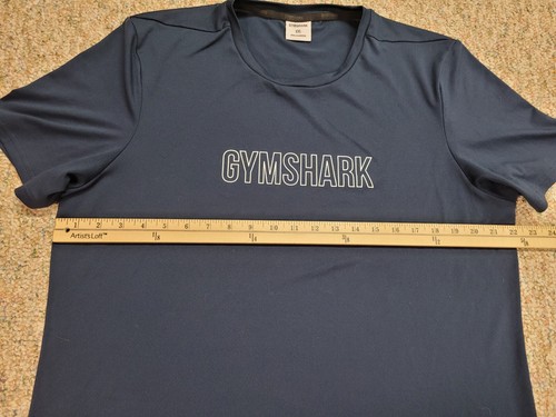 Gymshark Shirt Mens 2XL Blue Performance Pullover Training Workout Stretch XXL - 第 10/13 張圖片