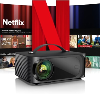 Home Theater  Indoor Outdoor Bluetooth 4K Projector Dolby Audio - Brand NEW