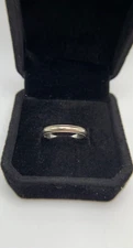 14K WG Gold Band  Ring, Milgrain edge,3.25mm, Sz 7,  FREEgiftbx($3.49valu
