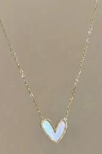 New - 18k Gold Plated Love Heart Pendant Clavicle Chain