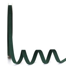 Dark Green Velvet Ribbon Double Faced 3/8 Inch x 20Yd Christmas Tree