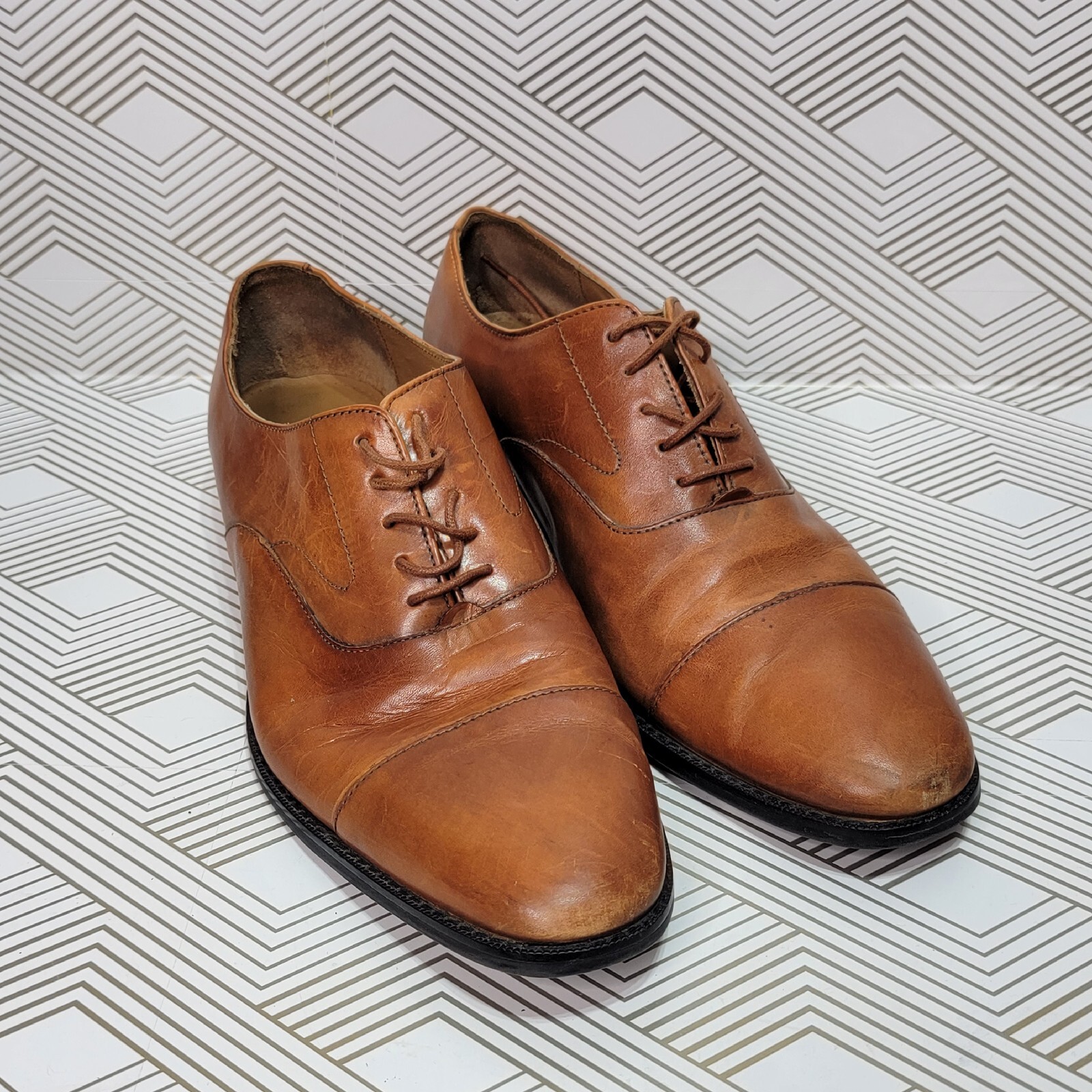 SAOLA Colle Haan stringato da uomo marrone pelle garretta punta Oxford C21648 taglia 11 5