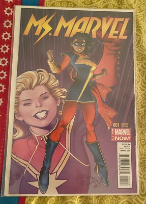 Ms Marvel issue 1 1:50 variant SIGNED (2014,Wilson/Alphona)
