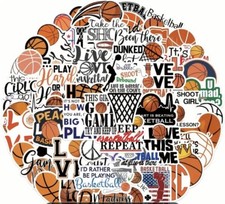 10 Random Basketball Themed Stickers