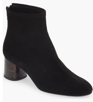 NWD $455 AGL Veta Precious Black Suede Ankle Boot Women's Sz 39.5/ US 9.5