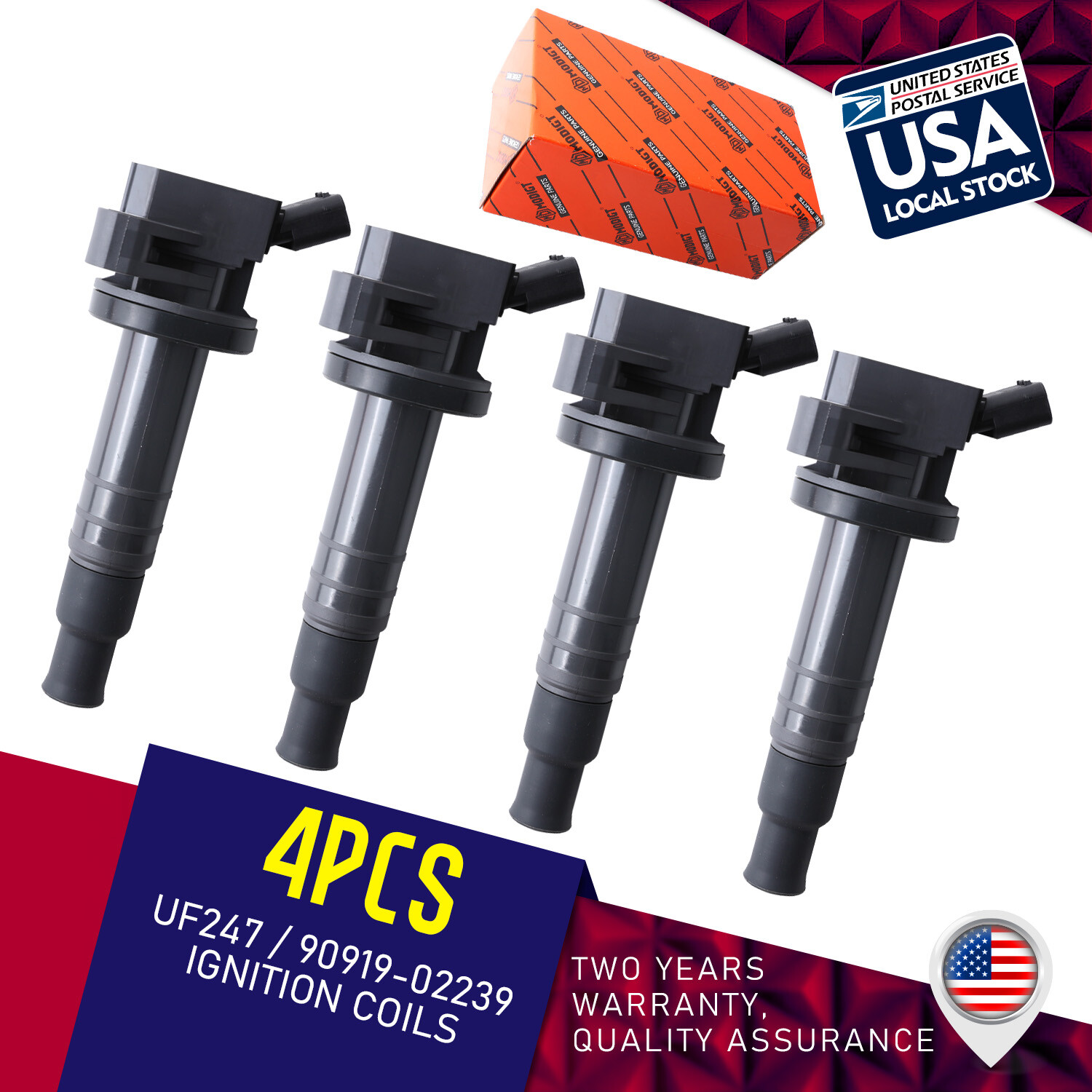 Genuine FOR Ignition Coil 90919-02239 Fits Toyota Corolla Celica Matrix MODIGT