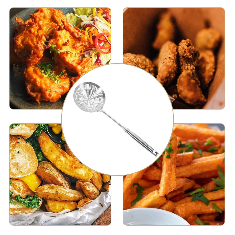 Air Fryer Mesh Basket Round Deep Fryer Baking Strainer Food Frying Colander