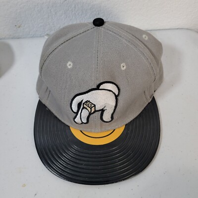 Cayler & Sons Flat bill Snap Back Baseball Cap DJ Record Vinyl Hands logo