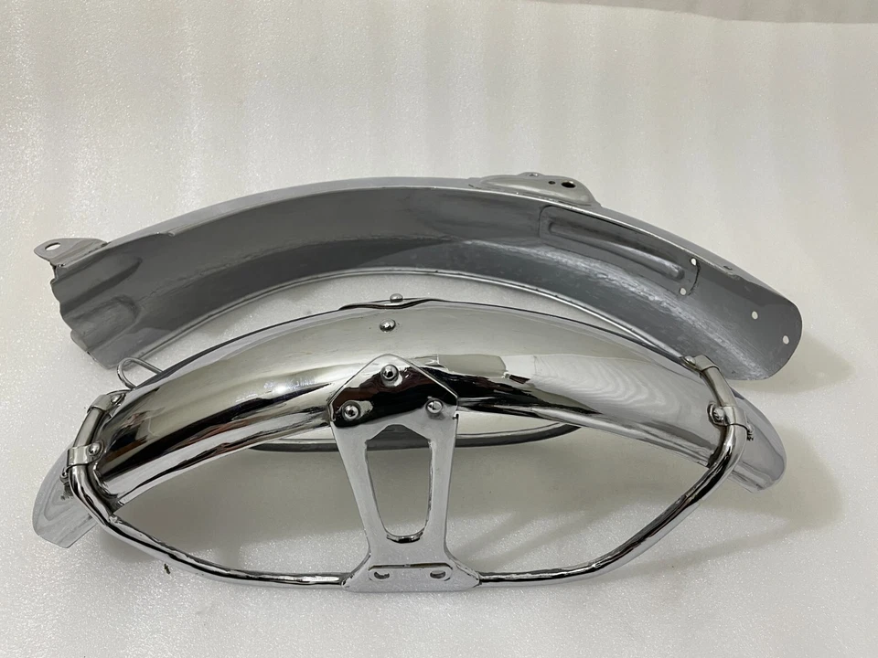 Juego guardabarros delantero y trasero Honda CL50 CL70 Scrambler acero cromado |Apto para Foto 4 de 4