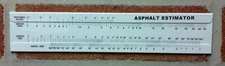 Asphalt Macadam Blacktop Tonnage Slide Rule Calculator 