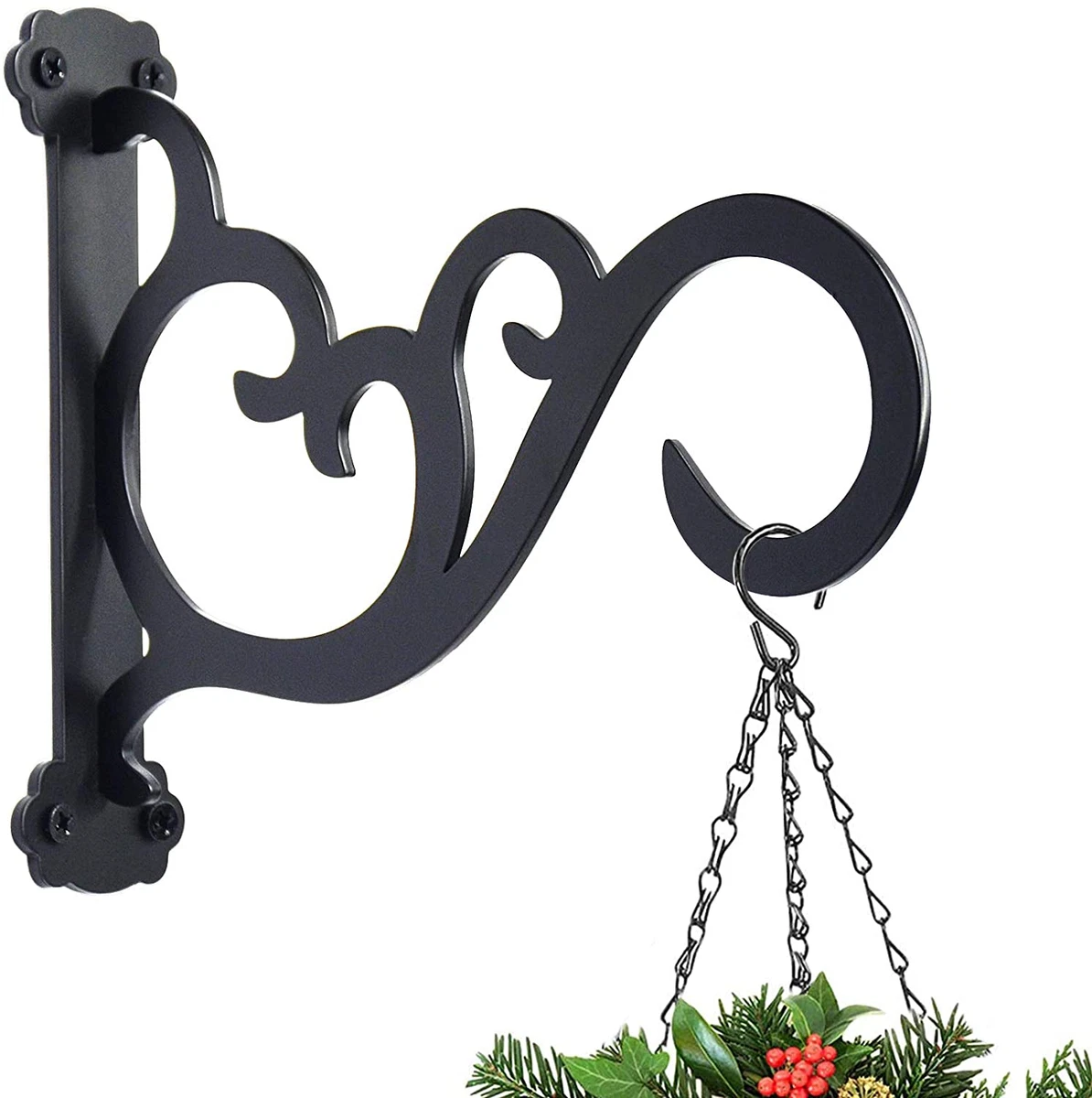 Decorative wall bracket hook outlet