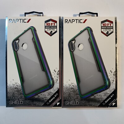 Genuine RAPTIC Shield Case for Samsung Galaxy A11 Phone   Iridescent (lot Of 2)