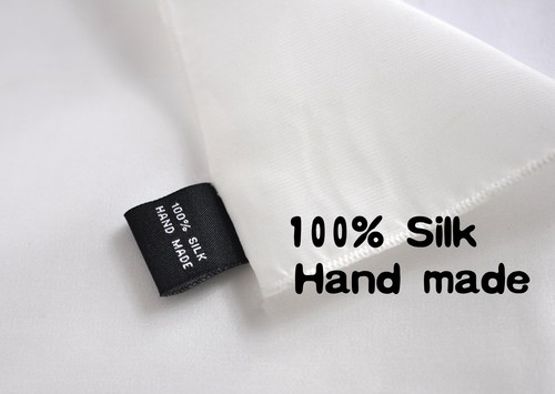 Men's 100% Silk Handmade Pocket Square for Wedding Formal Hanky Handkerchief - Picture 4 of 29
