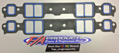 Fel-Pro 1205 Small Block Chevy 1.28'' x 2.09'' Port Intake Manifold Gasket Pair