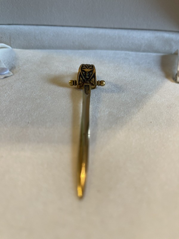 Vintage Brass Toledo Sword 4” Long