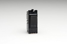 Varilight G201DB.HT PowerGrid Module Black 20A 1Way Double Pole Switch 'Hot Tap'