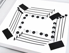 4xZip Tie Style Electric Cooling Fan Through-Radiator Mounting Tabs Kit