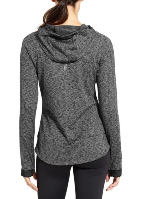 Athleta Striated Stowe Hoodie, Charcoal Grey SIZE S #347821 N0119