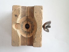 ANTIQUE POCKET WATCH CASE HOLDER WOOD DOUBLE SIDED