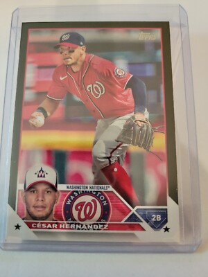 2023 Topps Series 1 - Black #244 Cesar Hernandez /72