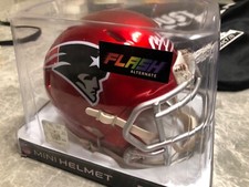 Mac Jones Autographed Patriots Flash Red Mini Helmet Beckett 