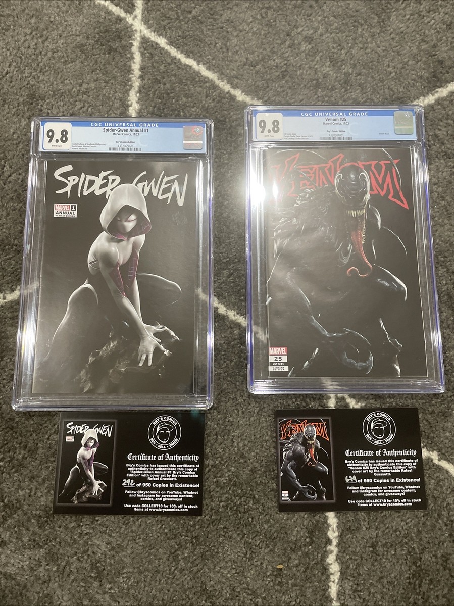 Spider-Gwen Annual #1 Cgc 9.8 Brys Comics W/ Venom #25 Cgc 9.8