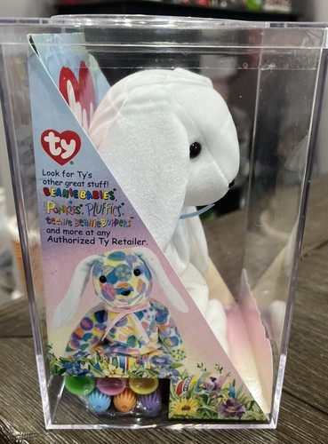 Ty Color Me BEANIE Babies EASTER BUNNY Blue Ribbon Pastel Markers new In BOX - Picture 5 of 7