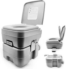 5 Gallon 20L Portable Toilet Flush Travel Camping Commode Potty Outdoor/Indoor