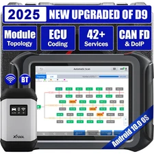 XTOOL D9S Automotive OBD2 Scanner Diagnostic Tool Topology Map Bidirectional FCA