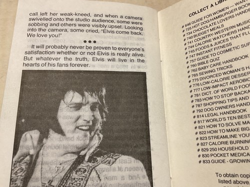 Vtg “All You Want To Know About Elvis Presley And More” Globe Mini Magazine 1989 - Picture 5 of 6