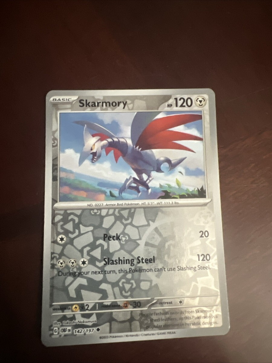 Skarmory 142/197 Sv03: Obsidian Flames Reverse Holo for sale Skarmory 142/197 Sv03: Obsidian Flames Reverse Holo for sale