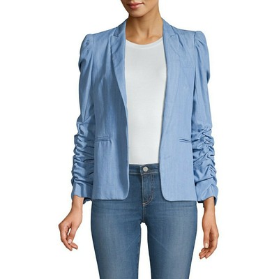 front blazer ruched sleeve jacket Size 