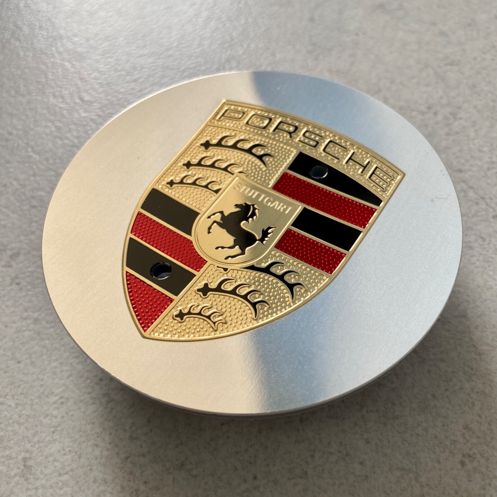 Genuine OEM Hub Caps Wheel Center Caps Concave Polished Porsche  