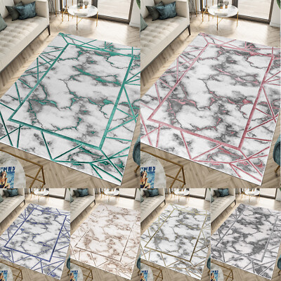 Luxus Designer Teppich Antirutsch Teppich für Schlafzimmer Wohnzimmer Flur Fußmatte