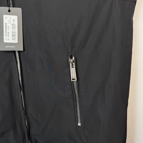 CHAQUETA BOMBER DSQUARED2 NEGRA DOBLADILLO LOGO CREMALLERA COMPLETA HECHA EN ITALIA talla 48 HOMBRE - Imagen 21 de 24